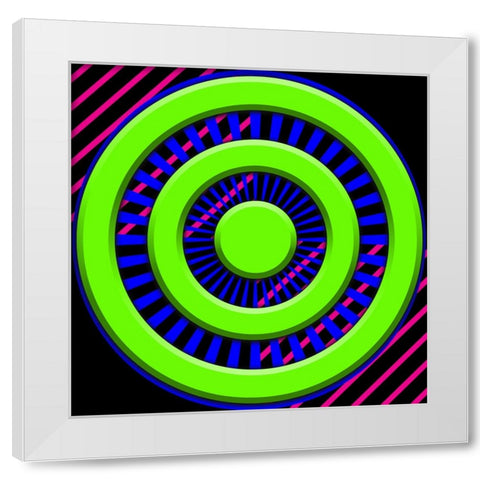 Black Light Pattern 2 White Modern Wood Framed Art Print by LightBoxJournal