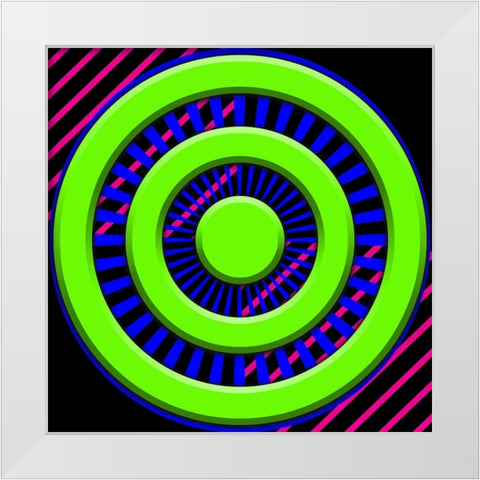 Black Light Pattern 2 White Modern Wood Framed Art Print by LightBoxJournal
