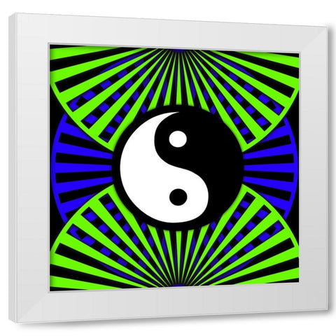 Black Light Pattern 3 White Modern Wood Framed Art Print by LightBoxJournal
