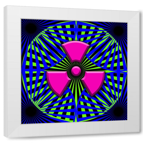 Black Light Pattern White Modern Wood Framed Art Print by LightBoxJournal