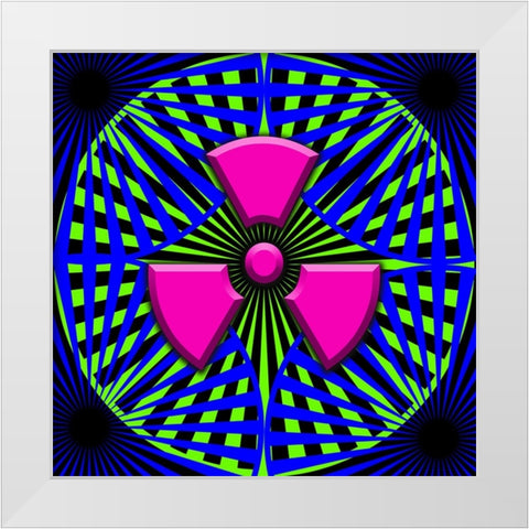 Black Light Pattern White Modern Wood Framed Art Print by LightBoxJournal
