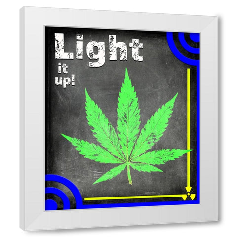 Dorm Room Light It Up 2B White Modern Wood Framed Art Print by LightBoxJournal