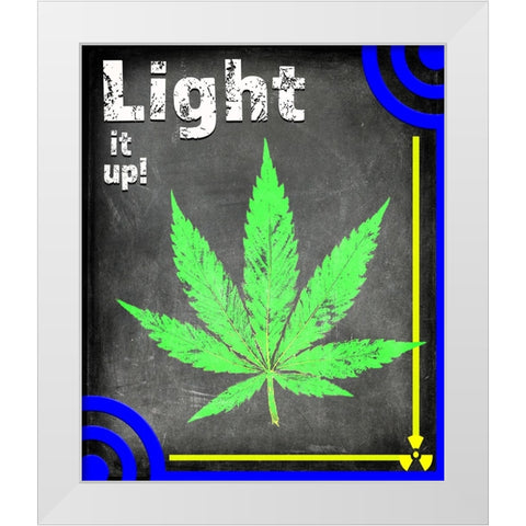 Dorm Room Light It Up 2B White Modern Wood Framed Art Print by LightBoxJournal