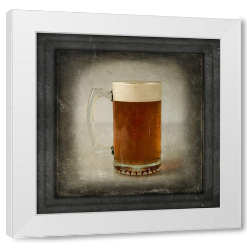 Dorm Room Pub Just Beer 2 White Modern Wood Framed Art Print by LightBoxJournal