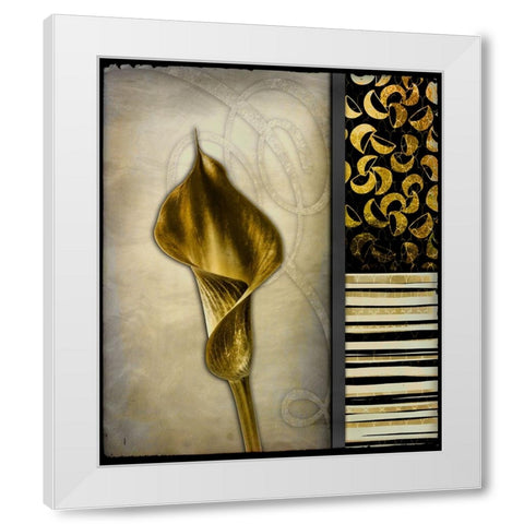 Gold Lily 2 White Modern Wood Framed Art Print by LightBoxJournal