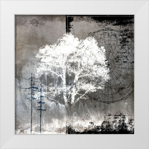 July Tree 10 White Modern Wood Framed Art Print by LightBoxJournal