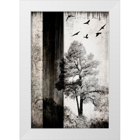 July Tree 11 White Modern Wood Framed Art Print by LightBoxJournal