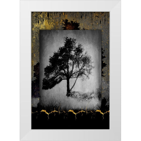 July Tree 6 White Modern Wood Framed Art Print by LightBoxJournal