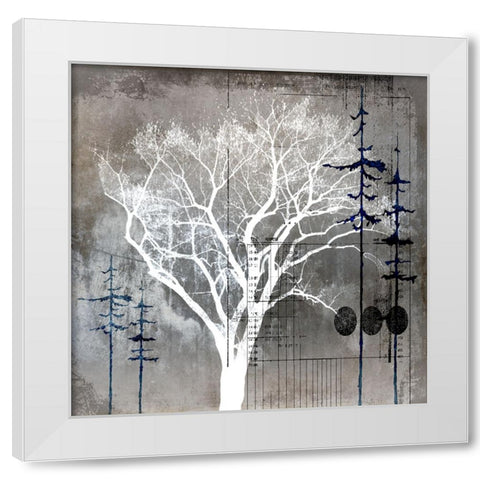 July Tree 8 White Modern Wood Framed Art Print by LightBoxJournal