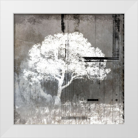 July Tree 9 White Modern Wood Framed Art Print by LightBoxJournal