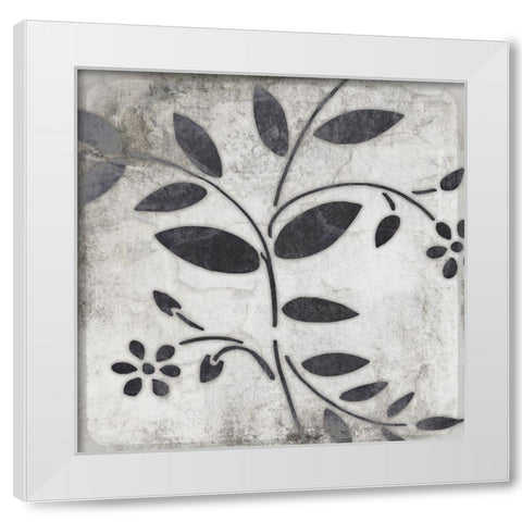 Leaf Pattern 2 White Modern Wood Framed Art Print by LightBoxJournal