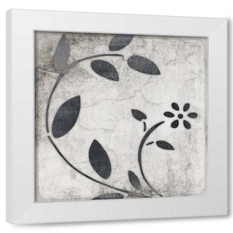 Leaf Pattern White Modern Wood Framed Art Print by LightBoxJournal
