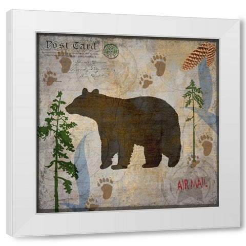 Bear Lodge White Modern Wood Framed Art Print by LightBoxJournal