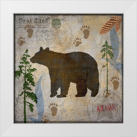 Bear Lodge White Modern Wood Framed Art Print by LightBoxJournal