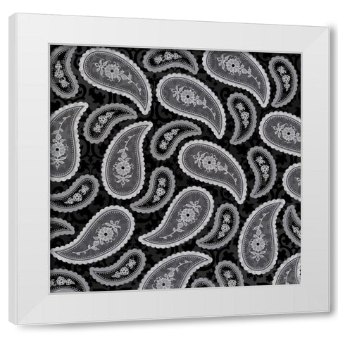Camo Paisley 4_texture 2 White Modern Wood Framed Art Print by LightBoxJournal