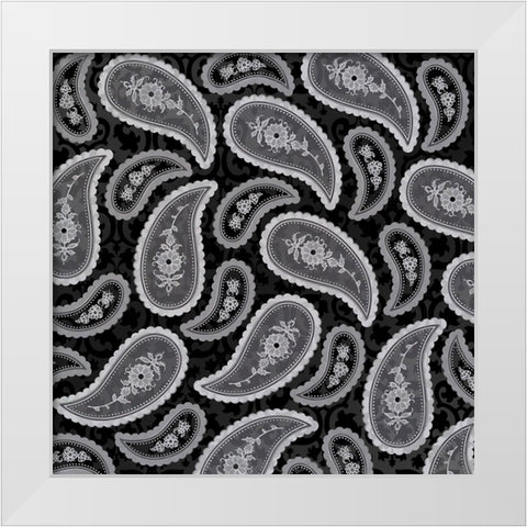 Camo Paisley 4_texture 2 White Modern Wood Framed Art Print by LightBoxJournal