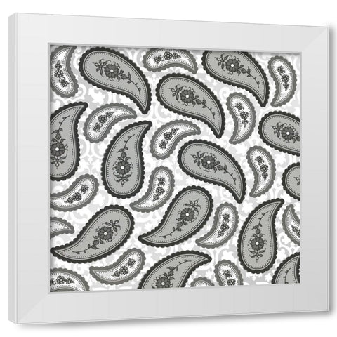 Camo Paisley 4_texture 3 White Modern Wood Framed Art Print by LightBoxJournal