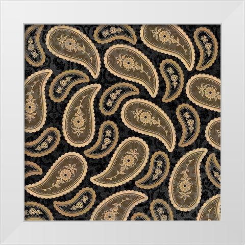 Camo Paisley 4_texture 5 White Modern Wood Framed Art Print by LightBoxJournal