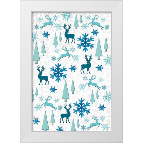 Christmas Wrap 3 White Modern Wood Framed Art Print by LightBoxJournal