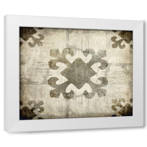 Decortive Pattern 4 B White Modern Wood Framed Art Print by LightBoxJournal
