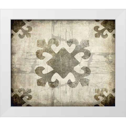 Decortive Pattern 4 B White Modern Wood Framed Art Print by LightBoxJournal