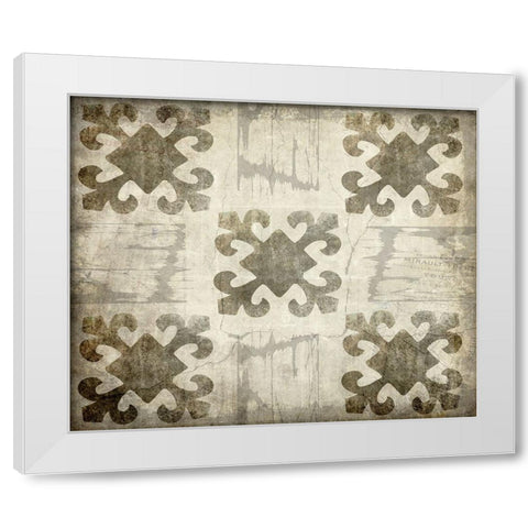 Decortive Pattern 4 White Modern Wood Framed Art Print by LightBoxJournal