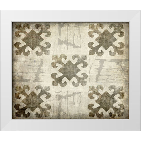 Decortive Pattern 4 White Modern Wood Framed Art Print by LightBoxJournal