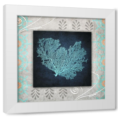 Decortive Sea Leaf 1 White Modern Wood Framed Art Print by LightBoxJournal