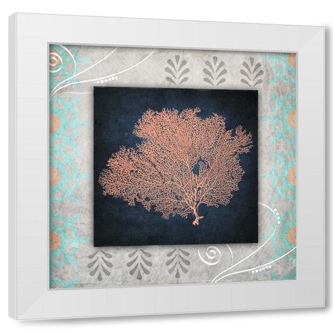 Decortive Sea Leaf 2 White Modern Wood Framed Art Print by LightBoxJournal