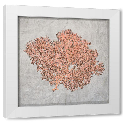 Decortive Sea Leaf 3 White Modern Wood Framed Art Print by LightBoxJournal