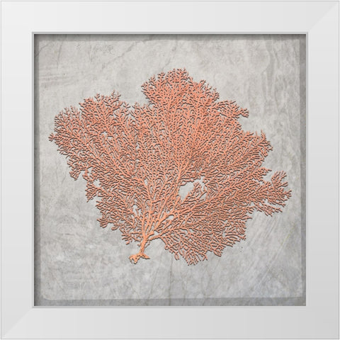 Decortive Sea Leaf 3 White Modern Wood Framed Art Print by LightBoxJournal