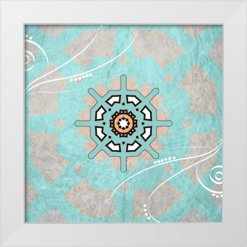 Decortive Sea Leaf 5 White Modern Wood Framed Art Print by LightBoxJournal