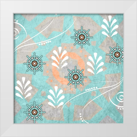 Decortive Sea Leaf 6 White Modern Wood Framed Art Print by LightBoxJournal