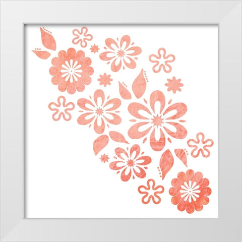 Go BoHo 6 Peach texture White Modern Wood Framed Art Print by LightBoxJournal