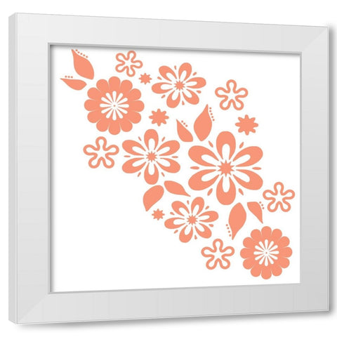 Go BoHo 6 Peach White Modern Wood Framed Art Print by LightBoxJournal