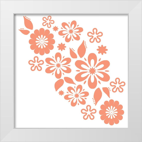 Go BoHo 6 Peach White Modern Wood Framed Art Print by LightBoxJournal