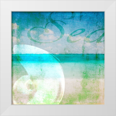 Sea 1 White Modern Wood Framed Art Print by LightBoxJournal