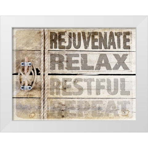 Country Sea Sign 1 White Modern Wood Framed Art Print by LightBoxJournal