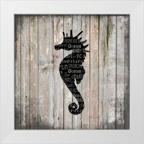 Country Sea V2 1 White Modern Wood Framed Art Print by LightBoxJournal