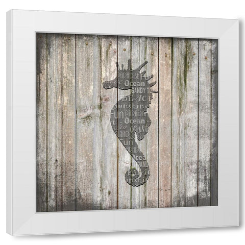 Country Sea V3 1 White Modern Wood Framed Art Print by LightBoxJournal