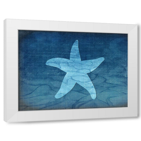 Gypsy Blue Cyanotype V6 White Modern Wood Framed Art Print by LightBoxJournal