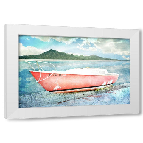 Gypsy Boat White Modern Wood Framed Art Print by LightBoxJournal