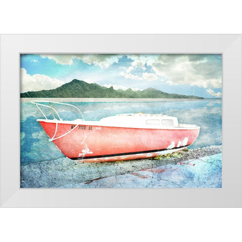 Gypsy Boat White Modern Wood Framed Art Print by LightBoxJournal