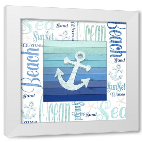 Gypsy Sea Blue 1 White Modern Wood Framed Art Print by LightBoxJournal