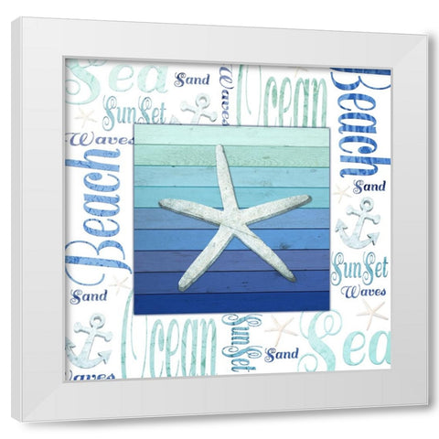 Gypsy Sea Blue 2 White Modern Wood Framed Art Print by LightBoxJournal