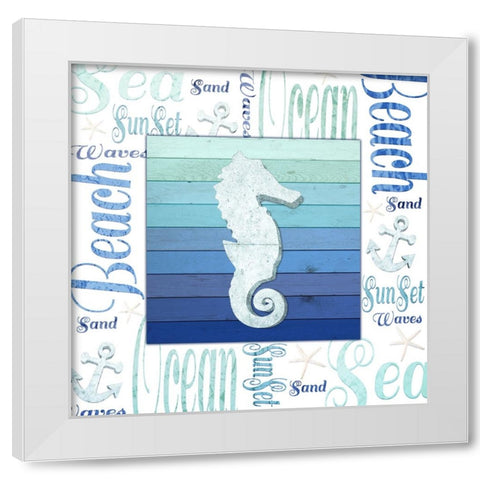 Gypsy Sea Blue 3 White Modern Wood Framed Art Print by LightBoxJournal