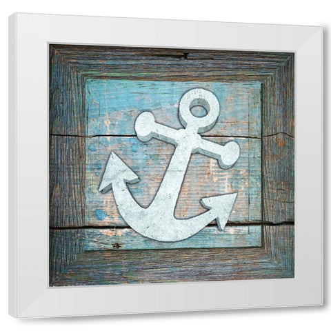 Gypsy Sea Blue Framed 1 White Modern Wood Framed Art Print by LightBoxJournal
