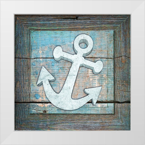 Gypsy Sea Blue Framed 1 White Modern Wood Framed Art Print by LightBoxJournal