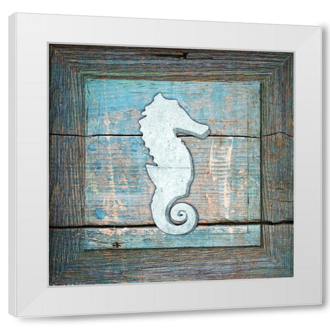 Gypsy Sea Blue Framed 2 White Modern Wood Framed Art Print by LightBoxJournal