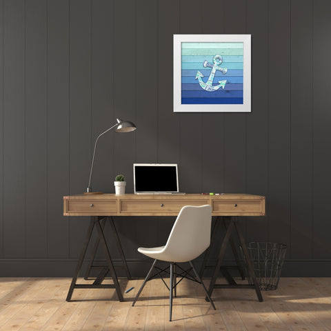 Gypsy Sea Blue V2 2 White Modern Wood Framed Art Print by LightBoxJournal